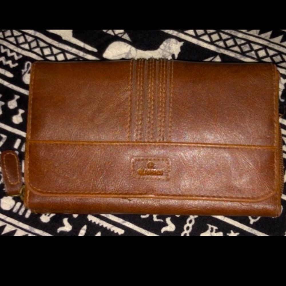 Classic Real Leather Zip Around Wallet